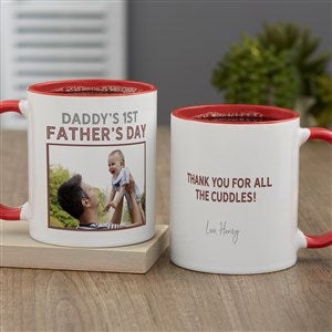 First Fathers Day Personalized Coffee Mug 11oz.- Red - 40725-R