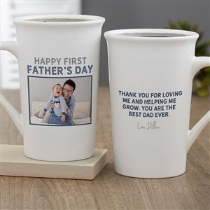 First Fathers Day Personalized Latte Mug 16oz.- White - 40725-U