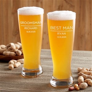 The Groomsman Wedding Engraved 23oz. Pilsner Glass - 40751-P