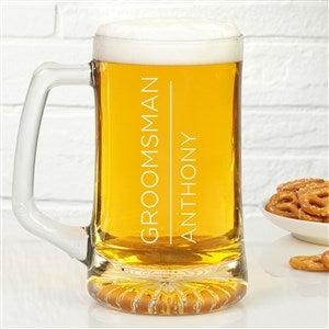 The Groomsman 25 oz. Personalized Groomsman Beer Mug - 40752