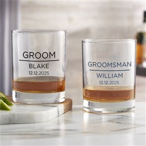 The Groomsman Personalized Printed Whiskey Glass - 40753