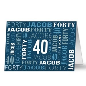 Repeating Birthday Personalized Greeting Card - 40832