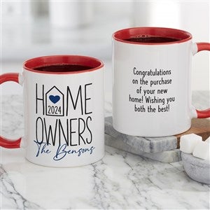 Home Owners Personalized Coffee Mug 11 oz.- Red - 40853-R