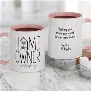 Home Owners Personalized Coffee Mug 11 oz.- Pink - 40853-P