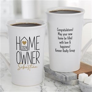 Home Owners Personalized Latte Mug 16 oz.- White - 40853-U