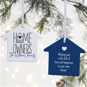 Home Owners Personalized House Ornament- 3.25" Glossy - 2 Sided - 40856-2