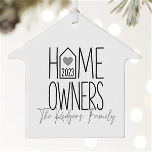 Home Owners Personalized House Ornament- 3.75quot; Matte - 1 Sided - 40856-1L