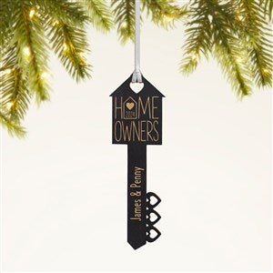 Home Owners Personalized Wood Key Ornament- Black Poplar - 40857-BLK