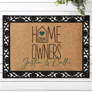 Home Owners Personalized 18x27 Synthetic Coir Doormat - 40864