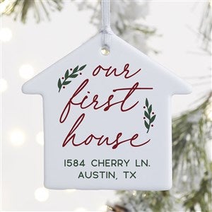 Our First Home Personalized House Ornament- 3.25 Glossy - 1 Sided - 40886-1