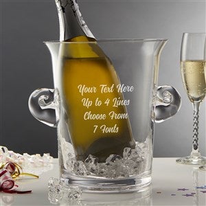 Engraved Message Glass Ice Bucket  Chiller - 40972