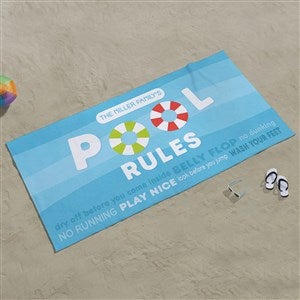 Pool Welcome Personalized 35x72 Beach Towel - 41111-L