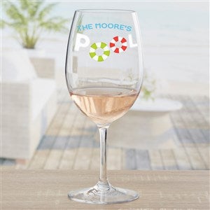 Pool Welcome Personalized Tritan Unbreakable Stemmed Wine Glass - 41112-R