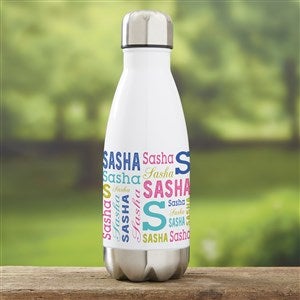 Trendy Repeating Name Personalized Insulated 12 oz. Water Bottle - 41130-S