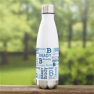 Trendy Repeating Name Personalized Insulated 17 oz. Water Bottle - 41130-L