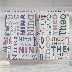 Trendy Repeating Name Personalized Hand Towel - 41140