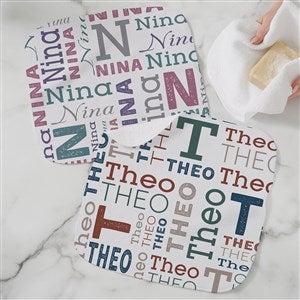 Trendy Repeating Name Personalized Washcloth - 41141