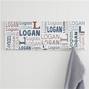Trendy Repeating Name Personalized Coat Hook - 41144