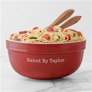 Classic Personalized Ceramic Serving Bowl-Red - 41161-R