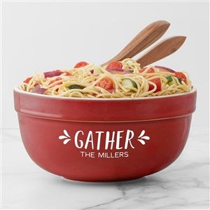 Gather  Gobble Personalized Ceramic Serving Bowl-Red - 41162-R
