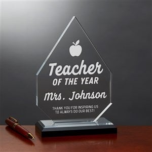 Teacher Of The Year Personalized Acrylic Diamond Award - 41229