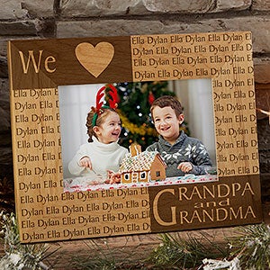 Our Loving Hearts Holiday Personalized Frame- 4 x 6 - 4123-S