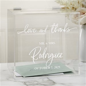 Classic Elegance Personalized Acrylic Card Box - 41238