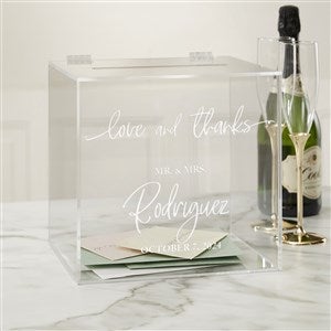 Classic Elegance Personalized Acrylic Card Box