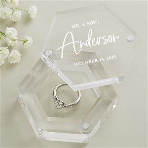 Classic Elegance Personalized Acrylic Ring Box - 41244