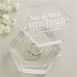 The Wedding Couple Personalized Acrylic Ring Box - 41248