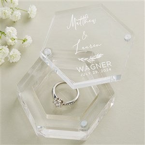 Elegant Couple Personalized Acrylic Ring Box - 41249