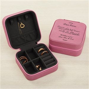 Inspiration For Her Personalized Leatherette Jewelry Case -Pink - 41255-P