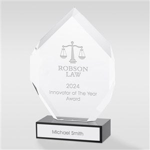 Personalized Logo Glass Geometric Flame Award - 41285