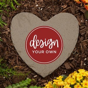 Design Your Own Personalized Small Heart Garden Stone - 5.75quot; x 5.75quot;- Tan - 41308-T