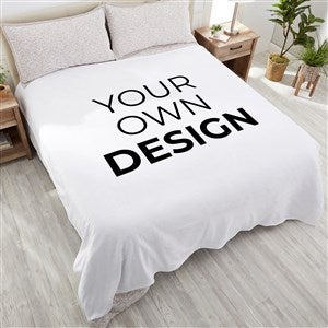 Design Your Own Personalized 90x90 Plush Queen Fleece Blanket- White - 41311-W