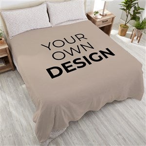 Design Your Own Personalized 90x90 Plush Queen Fleece Blanket- Tan - 41311-T