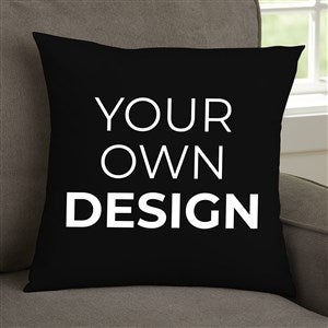 Design Your Own Personalized 14quot; Velvet Throw Pillow- Black - 41314-BL