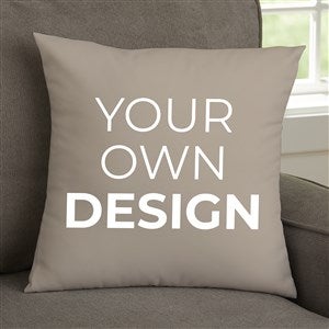 Design Your Own Personalized 14quot; Velvet Throw Pillow- Tan - 41314-T