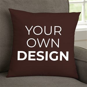 Design Your Own Personalized 14quot; Velvet Throw Pillow- Brown - 41314-BR