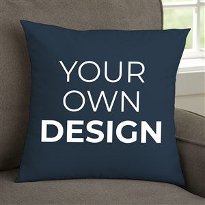 Design Your Own Personalized 14quot; Velvet Throw Pillow- Navy Blue - 41314-NB