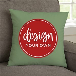 Design Your Own Personalized 14quot; Velvet Throw Pillow- Sage Green - 41314-SG