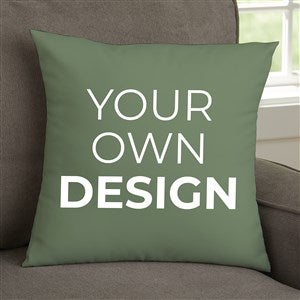 Design Your Own Personalized 14quot; Velvet Throw Pillow- Sage Green - 41314-SG