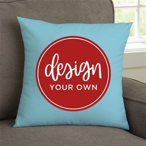 Design Your Own Personalized 14quot; Velvet Throw Pillow- Baby Blue - 41314-BB