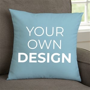 Design Your Own Personalized 14quot; Velvet Throw Pillow- Baby Blue - 41314-BB