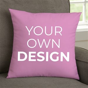 Design Your Own Personalized 14quot; Velvet Throw Pillow- Pastel Pink - 41314-PP