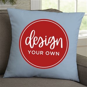 Design Your Own Personalized 18quot; Velvet Throw Pillow- Slate Blue - 41316-SB
