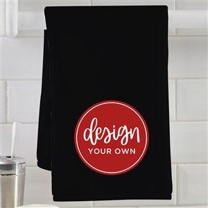 Design Your Own Personalized Hand Towel- Black - 41318-BL