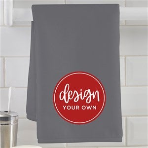 Design Your Own Personalized Hand Towel- Grey - 41318-GR