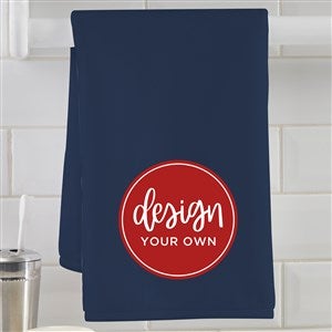 Design Your Own Personalized Hand Towel- Navy Blue - 41318-NB