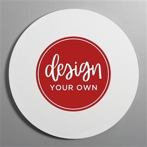 Design Your Own Personalized Round Wood Wall Sign- White - 41332-W